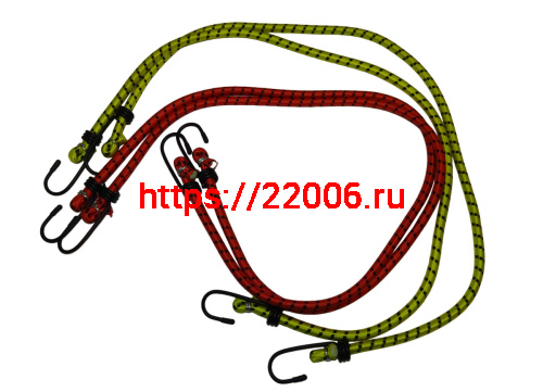 Резинка для крепления багажа (4шт*0,75м) с крюками 57018 Резинка для крепления багажа (4шт*0,75м) с крюками 57018