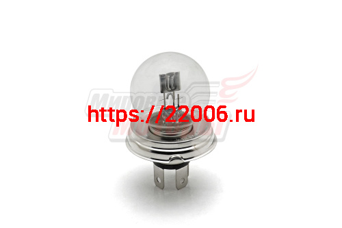 Лампа 12В 45/40Вт фарная тип R2 с цоколем P45t Лампа 12В 45/40Вт фарная тип R2 с цоколем P45t