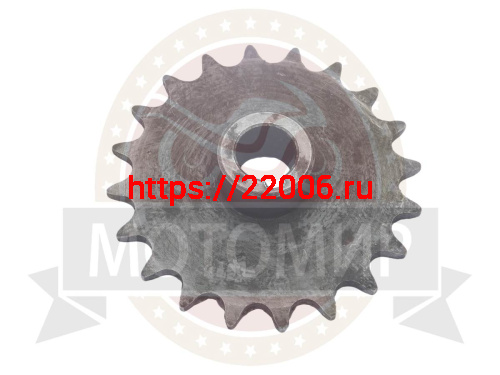 Звезда 20 зуб. (520) цепи, 15.875шаг, на вал d20мм, h24мм, шпонка 6мм, мотобуксировщик