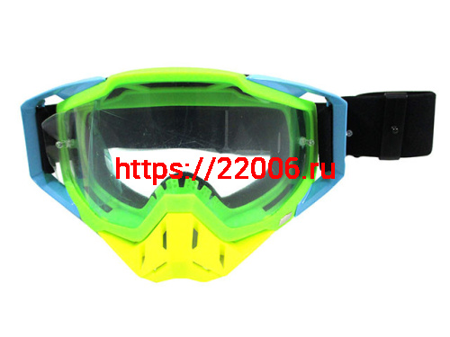 Очки J-10 оправа зеленая, линза прозрачная с защитой носа, резинка черная (аналог 100%) Очки J-10 оправа зеленая, линза прозрачная с защитой носа, резинка черная (аналог 100%)