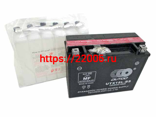 Аккумулятор OUTDO MF YTX18L-BS (12v/20hr) сухозаряженный, с электролитом (205*87*162) 4 Аккумулятор OUTDO MF YTX18L-BS (12v/20hr) сухозаряженный, с электролитом (205*87*162) 4