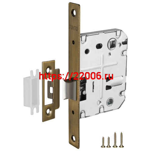 Защелка Punto (Пунто) врезная METL72-50 ( L72-50) ABG зеленая бронза