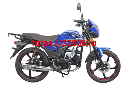Мопед Alpha FX Max LUX (Форсир.) СИНИЙ (сигнализация, багажник зад., литые диски, обтекатель фар, защита ног, LED фара и поворотники, перед. диск. тор