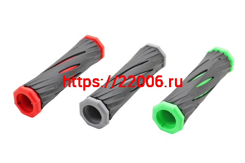 Ручки руля вело 120мм (пара) с цветными вырезками (цвета в асс-те) фото 2 Ручки руля вело 120мм (пара) с цветными вырезками (цвета в асс-те) фото 2