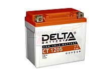 Аккумулятор 12В 5Ач DELTA CT1205 (YTX5L-BS) (кислотный, герметичный) (обр.полярн) (114*69*106мм)