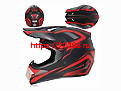 Мотошлем VIRTUE MD-905 Кросс черно-красный матовый (XL)