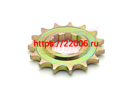 Звезда ведущая 15z Иж (оцинкованная, желтая) Звезда ведущая 15z Иж (оцинкованная, желтая)