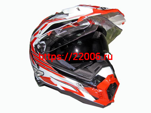 Мотошлем THH TX-27№1 white/red (M)