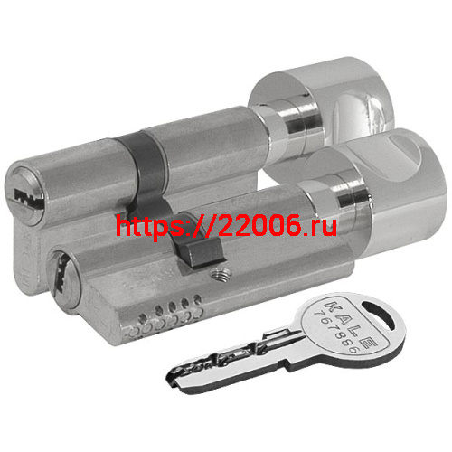 Цилиндровый механизм Kale kilit (Кале килит) с вертушкой 164 OBS SCE/62 (26+10+26) mm никель 5 кл. фото 3
