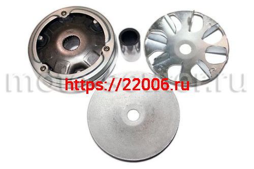 Вариатор Suzuki AD-50 в сборе (ролики, наружный шкив, палец) TMMP Вариатор Suzuki AD-50 в сборе (ролики, наружный шкив, палец) TMMP