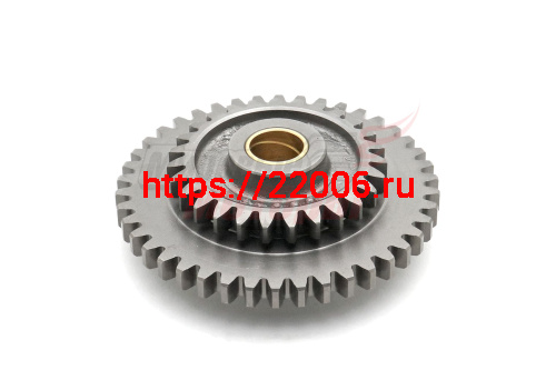 Блок шестерен Урал заднего хода и пускового механизма Завод (ИМЗ-8.103-04408)