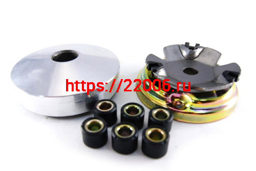 Вариатор спортивный Honda AF18 (d-12) в сборе (палец, пружины сцепления, ролики 5/7/9 гр.) TMMP Вариатор спортивный Honda AF18 (d-12) в сборе (палец, пружины сцепления, ролики 5/7/9 гр.) TMMP