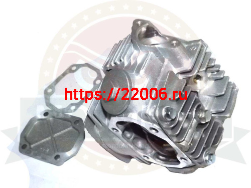 Головка цилиндра "Альфа, Zodiak" в сборе 52 мм (110 см3) (клапана, распр 28 зуб.., коромысло и т.д.) фото 2