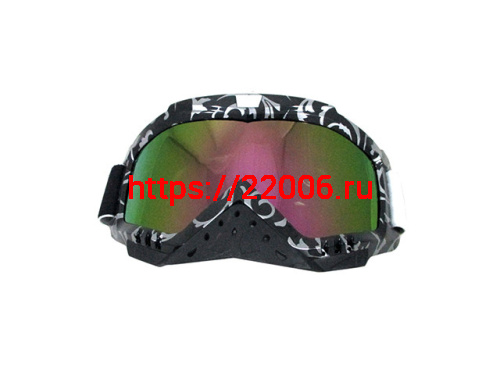 Очки 815-25 оправа черная с защитой носа, линза радужная Очки 815-25 оправа черная с защитой носа, линза радужная