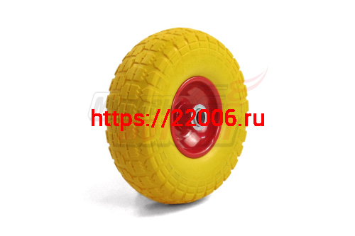 Колесо ПЕНА тачки садовой 4" 3,50/4" (W10) (под ось 20мм) Колесо ПЕНА тачки садовой 4" 3,50/4" (W10) (под ось 20мм)