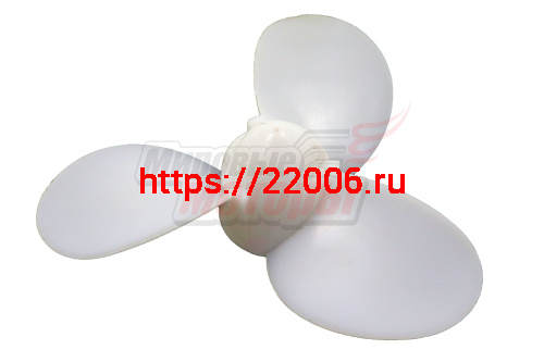 Винт 7 1/4*5 (шаг 5) (шпонка) (пластик) для лодочного мотора/насадки "ЛМ" на мотокосу