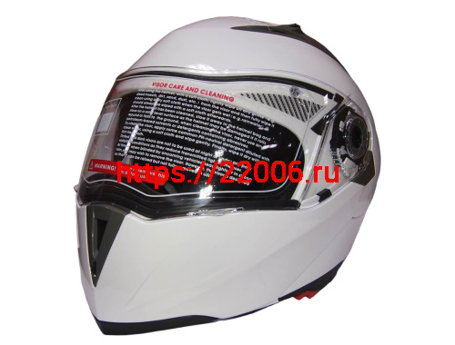 Шлем модуляр COBRA JK105, белый(3), с очками, размеры L