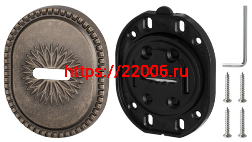 Накладка Armadillo (Армадилло) на сувальдный замок ESC.S-auto.CL/OV (PS-DEC CL) AS-9 античное серебро фото 2 Накладка Armadillo (Армадилло) на сувальдный замок ESC.S-auto.CL/OV (PS-DEC CL) AS-9 античное серебро фото 2