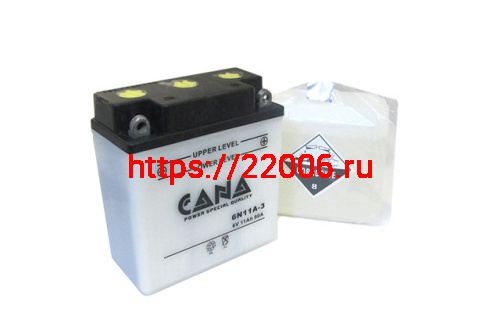 Аккумулятор CANA 6v/11hr 6N11A-3 (90EN, DC, 122*58*132, 2,1кг, -) 8 Аккумулятор CANA 6v/11hr 6N11A-3 (90EN, DC, 122*58*132, 2,1кг, -) 8