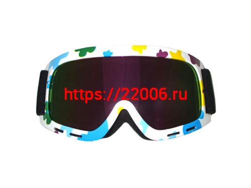 Очки 815-33 оправа белая, линза зеркальная детский резинка 100% Очки 815-33 оправа белая, линза зеркальная детский резинка 100%