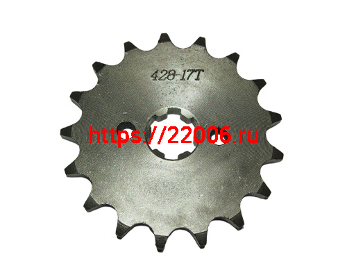Звезда 17 зуб. (428) (d14-17, 2х30) цепи, ведущая Альфа Звезда 17 зуб. (428) (d14-17, 2х30) цепи, ведущая Альфа