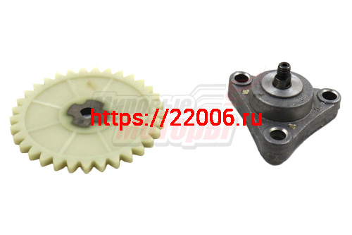 Насос масляный в комплекте с шестерней 139QMB (GY6-50-80) (шестерня 33 зуба) Насос масляный в комплекте с шестерней 139QMB (GY6-50-80) (шестерня 33 зуба)