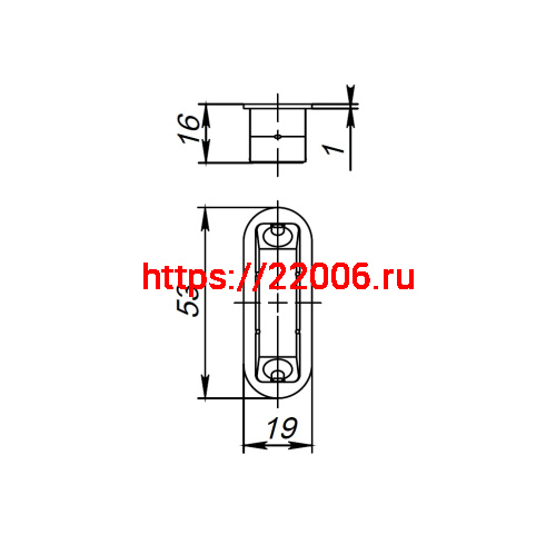 Ответная Fuaro (Фуаро) планка магнитная для M96 и M85 (цвет серый) фото 2