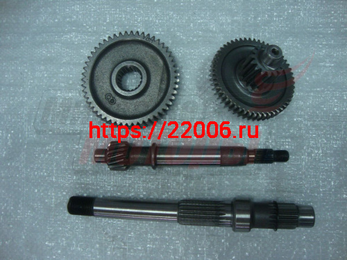 Шестерни редуктора в сб. с валами GY6-50-80 (длинный вал) (компл) Шестерни редуктора в сб. с валами GY6-50-80 (длинный вал) (компл)