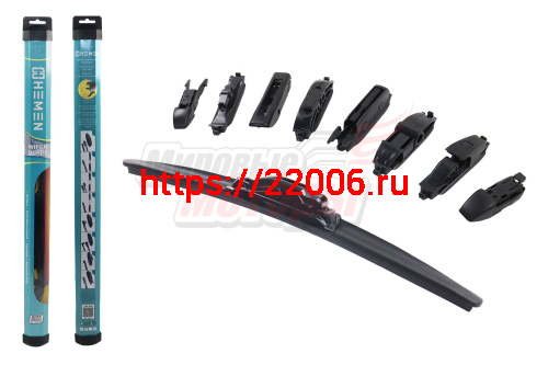 Щётка стеклоочистителя бескаркасная Sport-Design HEMEN 350 мм + 8 адаптеров (HBL350) Щётка стеклоочистителя бескаркасная Sport-Design HEMEN 350 мм + 8 адаптеров (HBL350)