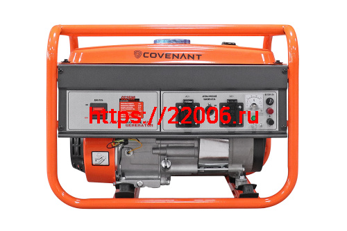Генератор бенз. "COVENANT" GG2500 (2,0/2,2кВт, LT168F, 6,5л.с., бак 15л, 36кг, руч.старт, МЕДЬ) Генератор бенз. "COVENANT" GG2500 (2,0/2,2кВт, LT168F, 6,5л.с., бак 15л, 36кг, руч.старт, МЕДЬ)