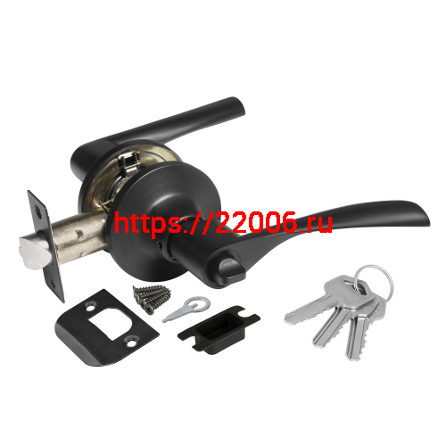 Ручка Ajax (Аякс) защелка DK610 BL-ET (6010 BL-E) (кл./фик.) черный