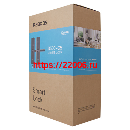 Замок врезной электронный с ручкой Kaadas S500 с отпечатком пальца, черный фото 2 Замок врезной электронный с ручкой Kaadas S500 с отпечатком пальца, черный фото 2