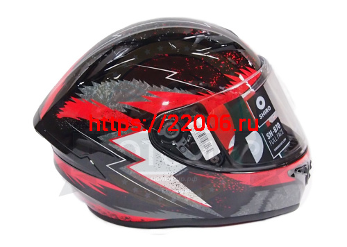 Шлем интеграл SHIRO SH-870 FLASH, цвет BLACK_RED, размер M фото 3