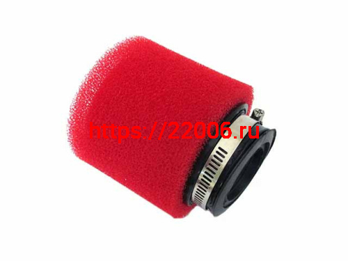 Фильтр воздушный нулевого сопротивления d-38мм PITBIKE (поролон оранжевый) с переходным кольцом
