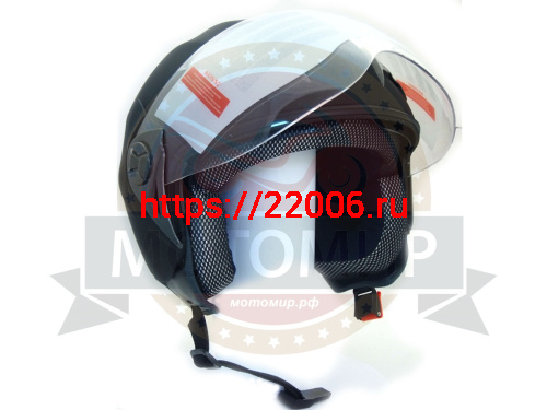 Шлем открытый "Safelead" HF-221 "колобки с доп. стеклом" мат. черный размер XL фото 2 Шлем открытый "Safelead" HF-221 "колобки с доп. стеклом" мат. черный размер XL фото 2