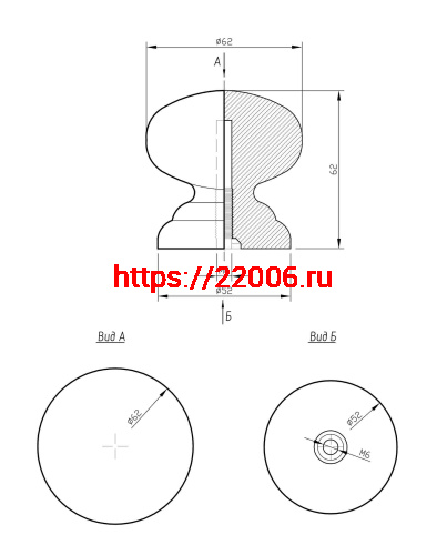 Ручка-кнопка veles (ВЕЛЕС) Дуб фото 2