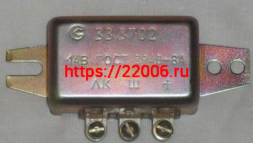 Реле регулятор  3702, железный корпус Россия