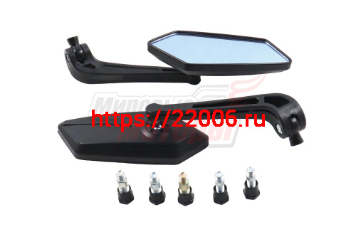 Зеркала (130) ЭКСКЛЮЗИВ пятиугольные, с переходниками d8,d10 (+переходник под левую резьбу,шестигранник,спец.ключ)