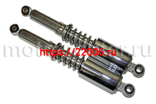 Амортизатор 360мм задний мопед 139 FMB d12 d10 хром TMMP (2 шт в комплекте)