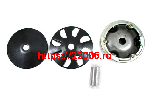 Вариатор Suzuki Lets в сборе (ролики, наружный шкив, палец) TMMP Вариатор Suzuki Lets в сборе (ролики, наружный шкив, палец) TMMP