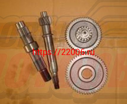 Шестерни редуктора в сборе с валами GY6-50-80 (короткий вал) Шестерни редуктора в сборе с валами GY6-50-80 (короткий вал)