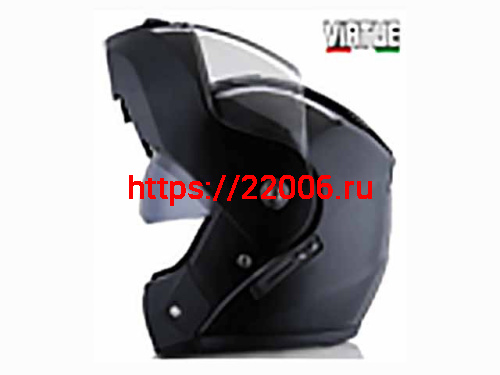 Мотошлем VIRTUE MD-903 трансформер с визором черный (M)
