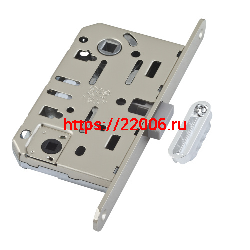 B06102.50.06.640 AGB (АГБ) Защелка врезная WC (никель) MEDIANA POLARIS с отв. планкой (скин)