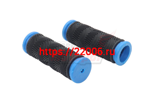 Ручки руля вело 90мм (пара) чёрно-синие Ручки руля вело 90мм (пара) чёрно-синие
