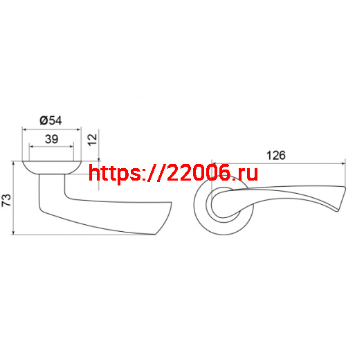 Ручка Punto (Пунто) раздельная R.TL54.CRONA (CRONA TL) SG/GP-4 золото/золото фото 3