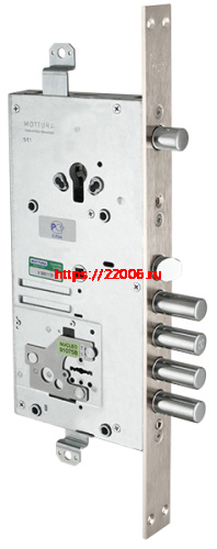 Замок Mottura (Моттура) врезной двухсистемный 54.J939M-S MyKey (левый), перекод. с торца, кл. 60 мм, без накл.