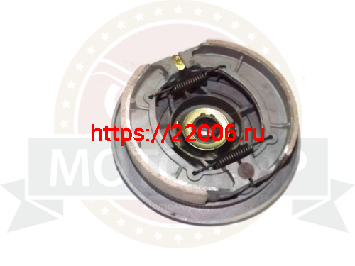 Барабан тормозной передний трицикл Лифан С.О большой в сборе с колодками фото 2