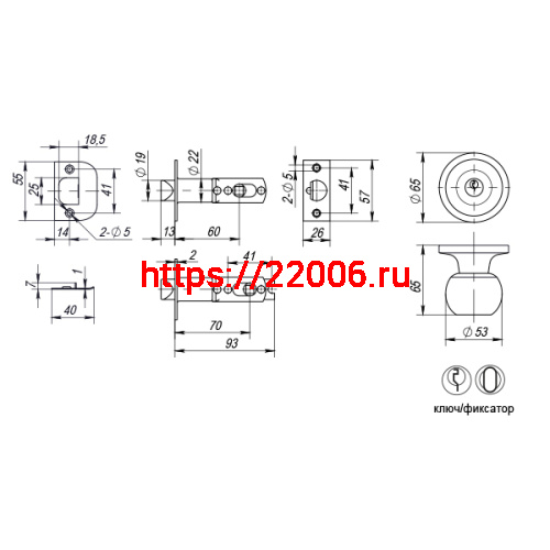Ручка Punto (Пунто) защелка DK672 SB-ET (6072 SB-E) (кл./фик.) мат. золото фото 3 Ручка Punto (Пунто) защелка DK672 SB-ET (6072 SB-E) (кл./фик.) мат. золото фото 3