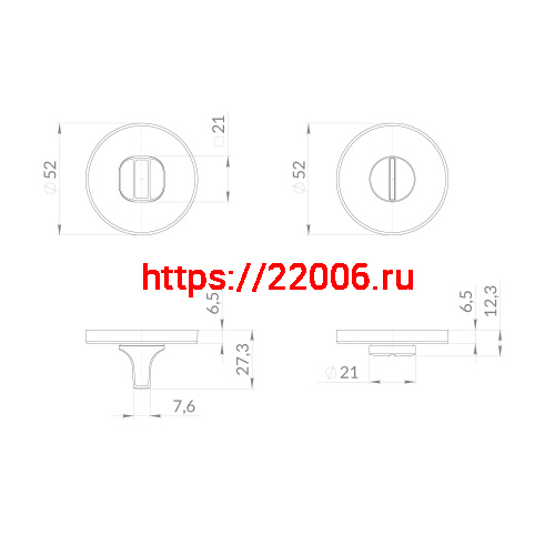 Ручка Punto (Пунто) поворотная BK6.R.EST.R52 BL-24 черный фото 3 Ручка Punto (Пунто) поворотная BK6.R.EST.R52 BL-24 черный фото 3
