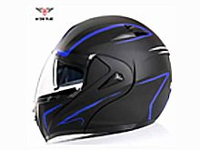Мотошлем VIRTUE MD-808 трансформер с визором черно-синий матовый (XL)
